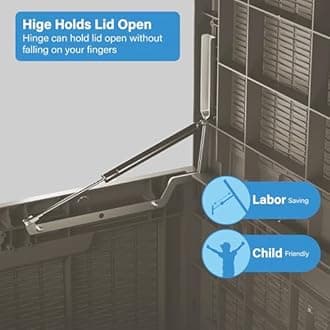 100GAL Brown Wicker - Textured Outdoor Deck Box with Lock - Waterproof, SGS - Approved UV Resistance, Aesthetic Storage for Patio Cushions and Decor, Quick and Easy to Set Up