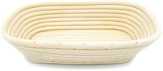 10 : Agile-Shop Oval Long Banneton Brotform Bread Dough Proofing Rising Rattan Handmade Basket & Liner (10)