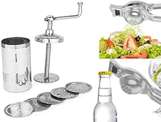 UNLOCK™ Chakli Maker/Idiyappam Press/Murukku Machine/Sev Machine with 6 Jali & Stainless Steel Lemon Citrus Squeezer with soda Bottle Opener
