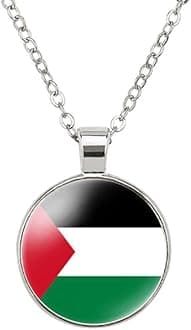 World Most Countries Flag Zinc Alloy Necklace Pendant Necklace for Men Women