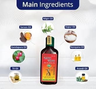 Ram Baan 110 Ml Massage Oil | Rambaan Soothing Natural Oil for Relaxation Knee, Legs, Shoulder,Back &Joint Pain OiI I रामबाण दर्द निवारक तेल Iएक आयुर्वेदिक हर्बल तेल है जो जोड़ों, मांसपेशियों, पीठ और गर्दन के दर्द से राहत के लिए इस्तेमाल होता है l 21 Herbs oil Pack Of 2