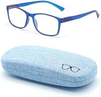 Autojouls Nearsighted Glasses for Distance with Hard Case Blue Light Spring Hinge Glasses Not Reading Glasses