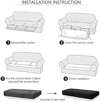 Jacquard Sofa Cushion Cover Couch Seat Covers Sofa Seat Cushion Slipcovers Sofa Cover, Plush Winter Warm High Stretch Fabric Washable Summer Furniture Protector (Light Blue,1 Seat)