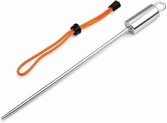 Diving Pointer, Stainless Steel Lobster Tickle Pointer Underwater Shaker Noise Maker Diving Diving Stick Rod with Lanyard (Orange)