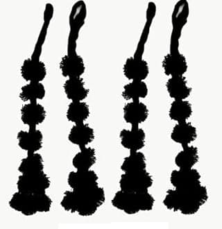 Truck Accessory Decorative paranda parandi| Combo of 4 Black Paranda for Truck and Car Use Dorri for Car Najar Battu Paranda for Home