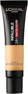 L’Oréal Paris L'Oreal Liquid Foundation, Waterproof, Sweatproof and Heatproof, Oil-Control, Infallible 24H Matte Cover, 105 Fair Linen, 35 ml