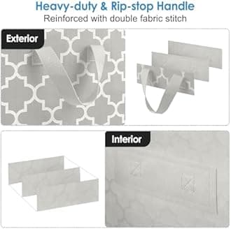 WISELIFE Storage Bags 2 Pack/100L Large Blanket Clothes Organization and Storage Containers for Comforters,Bedding, Foldable Organizer with Reinforced Handle, Clear Window, Sturdy Zippers,Lvory