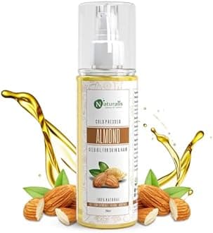 Naturalis Essence Of Nature Cold Pressed Almond Carrier Oil For Skin Lightening, Pigmentation, Stretch Marks, Acne Scars, Wrinkles, Aging, 200 Ml (Almond)