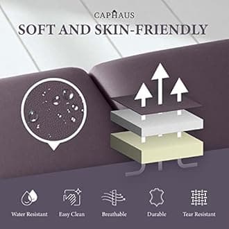 CAPHAUS Premium Memory Foam Massage Table, 84 Inch Foldable & Portable, Height Adjustable Spa Bed, Facial Cradle Salon Bed, 28 Inch Wide, Purple