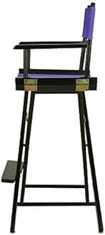 Casual Home 230から02/021から41ブラックフレーム - パープルキャンバスディレクターチェア30" - バーの高さBlackFrame
