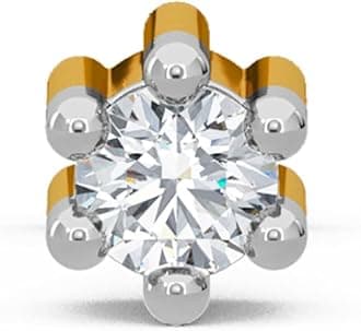 KISNAReal Gold & Diamond Nose Pin for Women