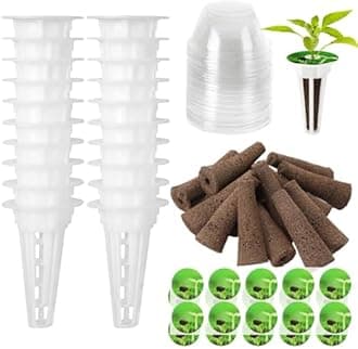 DECYOOL Garden Pods, 80pcs Hydroponic Pods Kit,Grow Anything Kit with 20 Grow Baskets,20 Grow Sponges, 20 Pod Labels,20 Grow Domes