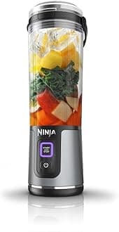 Ninja BC151BK Blast Portable Blender, Cordless, 18oz. Vessel, Personal Blender-for Shakes & Smoothies, BPA Free, Leakproof-Lid & Sip Spout, USB-C Rechargeable, Dishwasher Safe Parts, Black (Renewed)