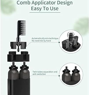 Hair Dye Shampoo Dark Brown Permanent YIZHONG Hair Color For 100% Gray Coverage Women Men Dark Easy Comb Dyeing (Dark Ash Blonde)