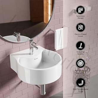 SENISTO Latest Ceramic Wash Basin Countertop Tabletop Bathroom Sink Wash Basin (13 x 14 x 5 INCH) AMPLE White