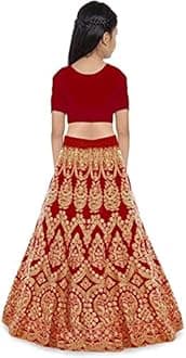 eneric Women's Silk Blend Semi-Stitched Lehenga Choli