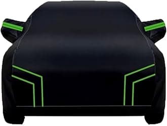 Outdoor car cover Compatible with Opell Meriva 2003-2017, Oxford material, strong and durable, four seasons car cover (Black Green)