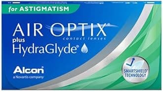 Air Optix Plus Hydraglyde for Astigmatism (Toric) Monthly Reusable Contact Lenses - Pack of 3 (BC 8.7mm, -5.25 Diopters, Cyl -1.25, Axis 80) From Alcon