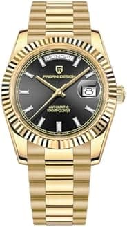 Pagani Design Men's Automatic Watch, NH36A Movement Men's Mechanical Watch DD40 AR Sapphire Glass 100 Meter Water Resistant Men's Classic Casual Sport Watch 40 mm Head PD-1783