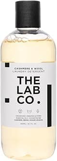 The Lab Co. Cashmere & Wool Laundry Detergent – 300ml (20 Washes) – Gentle Wash for Cashmere, Merino, Mohair & Wool Blends – Hand & Machine Wash Safe – Non-Bio - Myrrh, Cinnamon & Cedarwood Scent