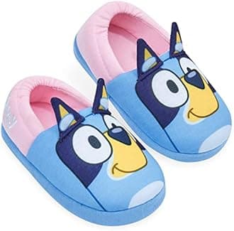 Bluey Shoes Kids Slippers Girls 3D Non-Slip Children Warm Slippers Boys Girls Nursery Slippers Cute Kids House Slippers Size 6-13 Soft Plush Kid’s Footwear Slip On Shoes