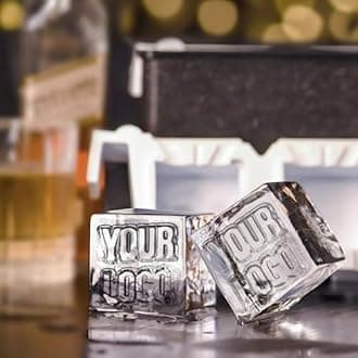 Custom Ice Cube Stamp Personalized Ice Stamps for Cocktails Whiskey Monogram Ice Cube Mold Gifts for Mixologists-3"