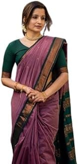SGF11 Women's Kanjivaram Soft Lichi Silk Saree With Blouse Piece