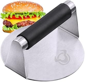 PMYEK Smash Burger Press - 5.5 Inch Stainless Steel Hamburger Smasher with Anti-Scald Handle for Griddle and Grill Cooking