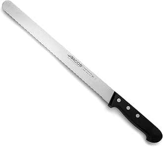 Arcos Pastry Knife/Cake Knife 12Inch Nitrum Stainless Steel and 300mm Blade.Ergonomic Polypropylene Handle. Allows to cut and prepare the bases for cakes and pastries. Series Universal. Color Black