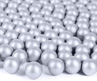 Galashield Silver Marbles for Vases | Glass Marbles Bulk Vase Fillers | Glass Beads for Vases, Round Marble 5lb, (Approx. 400 pcs)