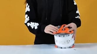 Manual Cup Sealer Machine, Manual 170mm Tall Cup Sealer, Sealer Machine, Adjustable Temperature, Dual Indicator Lights (ORANGE)