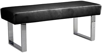 Amanda Bench, 48 inchx18 inchx19 inch, Black