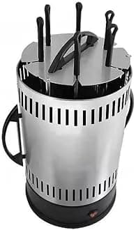 Power Vertical BBQ Grill Stainless Steel Broiler BBQ Tong Grill Oven Home Smokeless Electric Grill -Stainless Steel Broiler Electric Grill Kebab Machine |Free Standing (Black)