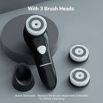 Black: Touchbeauty Sonic Vibration Face Cleansing Brush Skin Cleansing Technology With 2 Working Speed, Waterproof Facial Exfoliator Massager Device Gary Tb-1487