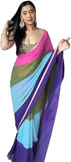 BE4ME.COMAlia bhatt Saree Rocky aur rani movie saree celebraty inspired sari Bollywood partywear Georgette Printed saree
