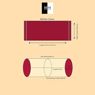 HOMEMONDE Cotton Bolster Round Cushion Covers 16 X 32 Inches For Living Room Decoration (Blue Quatrefoil)