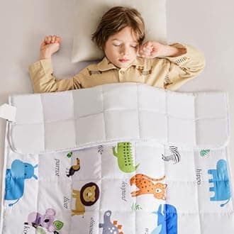 Topcee Weighted Blanket (5 lbs, 36" x 48") Cooling Throw Heavy Blanket for Sleeping Apply to 40-60 lbs, Soft Thick Breathable Blanket with Glass Bead, Easy Care