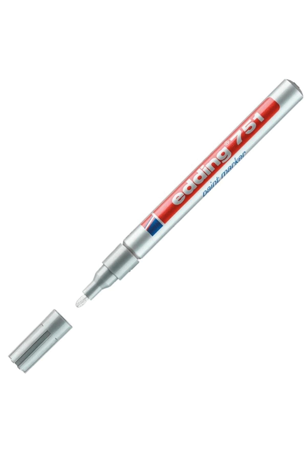 751 Paint Marker - Silver - 10 Pens - Round Tip 1-2 mm - for Drawing, Colouring, Scrapbooking - Waterproof, Very Opaque