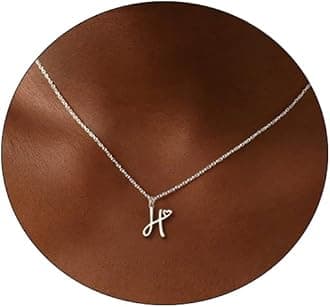 Initial Necklaces for Women, Dainty 14K Gold/Silver Letter Pendant Necklace Trendy Simple Cute Necklaces Monogram Name Choker Necklace Jewelry Gift