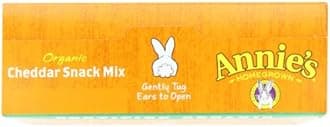 Annie's Organic Cheddar Snack Mix, Baked Cheese Crackers and Pretzels, 9 oz Box (Pack of 4)