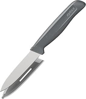 Zyliss Paring Knife, 9cm/3.5in, Sharp Stainless Steel with Sustainable Wheat Straw Non Slip Handle, Cover for Safety, Professional Kitchen Knife/Vegetable Knife, Dishwasher Safe