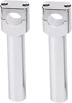 1" Handlebar Bar Risers Motorcycle Bar Clamps For Streetbob, Goldfire Straight One Piece Tall Handle Bar Riser Extension Kit Compatible With Harley Chrome