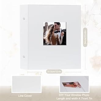 Artmag Fabric Photo Album 4x6 1000 Large Capacity for Family Wedding Anniversary Linen Album Holds 1000 Horizontal and Vertical Photos (1000 Pockets, White)