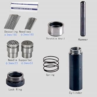 1100W Electric Needle Scaler, Electric Jet Chisels Hand-Held Needle Scaler Rust Removal Cleaning Machine for Removal of Rust, Weld Slag and Paint, High Efficiency/High Performance