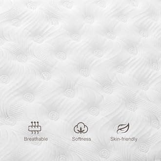 Queen Mattress, 12 Inch Hybrid Mattresses Eurotop with Gel Memory Foam,Motion Isolation Individually Wrapped Pocket Coils Breathable Comfort Soft Pressure Relief 100 Night Trial