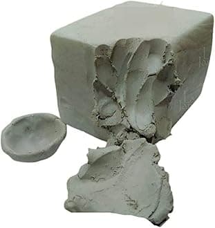 Terracotta/Natural/Shadu/Modelling Clay Dough Grey (2Kg) for Eco-Friendly Ganesha, Figurines, Sculptures, Jewellery, Pottery, & Childrens Play,Wet Clay,Standard