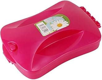 FERRON Standard Plastic Handheld Carpet Roller Cleaning Brush with Dust Crumb Collector (Random Colour)