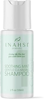 Inahsi Soothing Mint Gentle Cleansing Shampoo | Hair Shampoo for Men, Women, or Kids with Curly Hair | Hair Products for Naturally Curly Hair 2 oz | Made in the USA