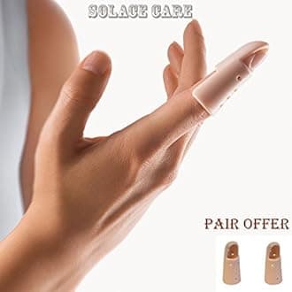 New Mallet Finger Splint DIP Joint Support by Solace Care - Advance Finger Splint Adjustable PIP Joint Support - Protection Fracture Pain Stack Splint (#05)