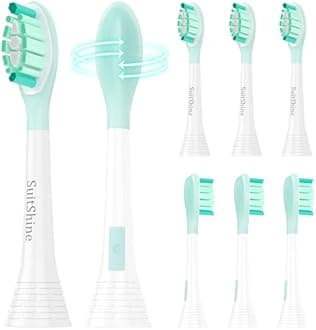 Replacement Toothbrush Heads Compatible with Philips Sonicare Electric Brush and More Click-on Handles 8 Pack White